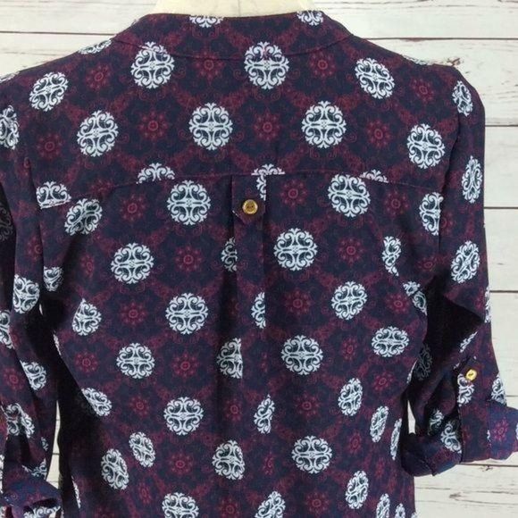 Rue 21 3/4 sleeve tunic button‎ down small shirt - Picture 6 of 8